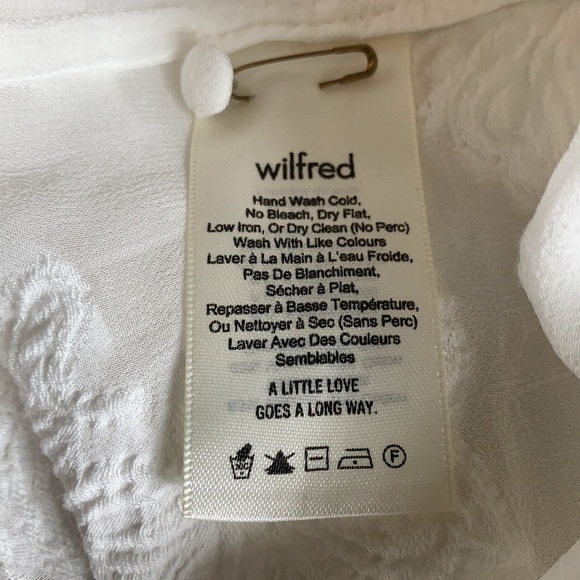 Aritzia Wilfred XXS oversized burn out ivory sheath dress wedding boho l… - Picture 8 of 10